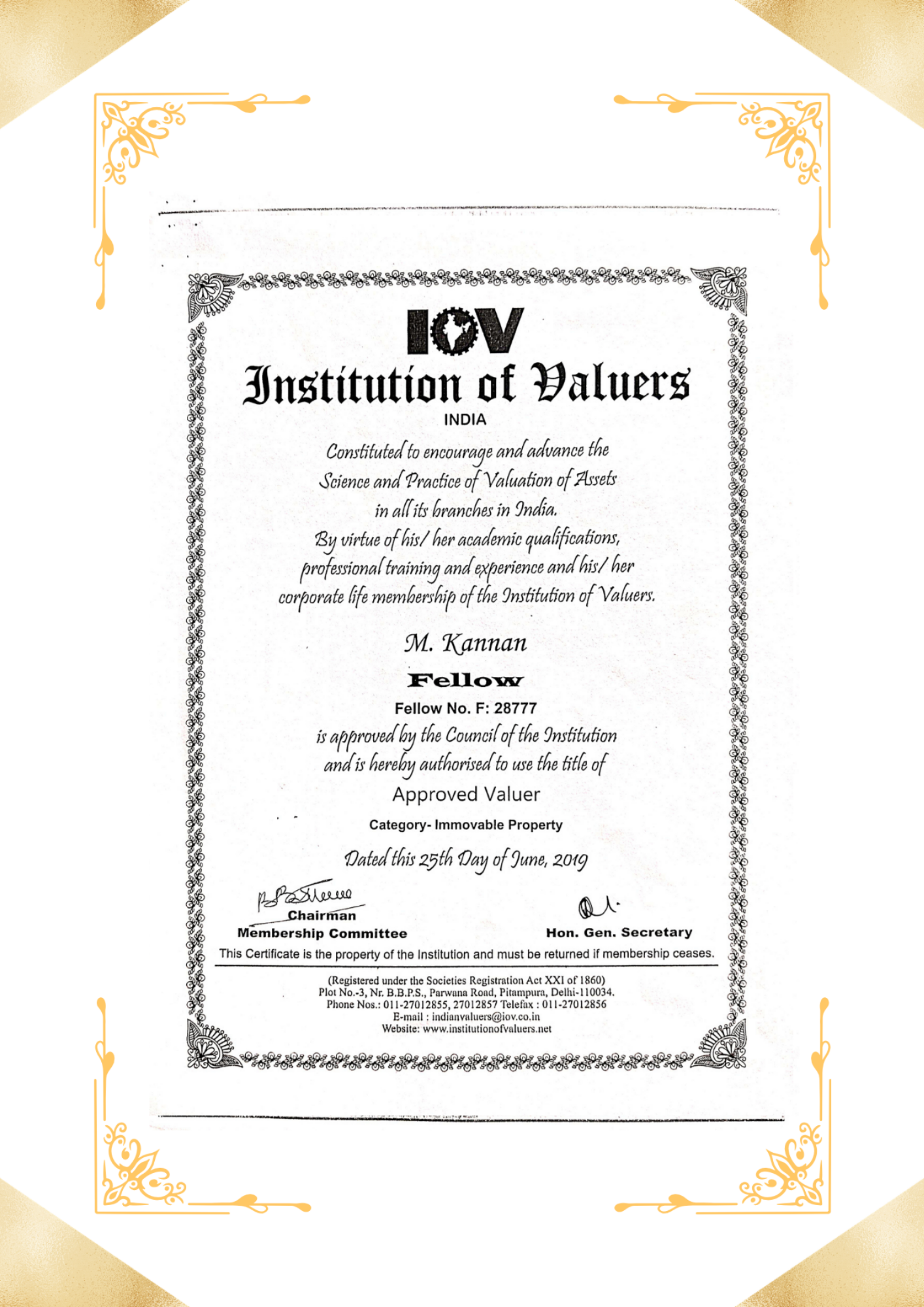 Certificate 3